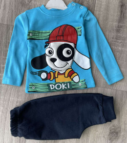 Костюм Crazy Baby «Doki» голубой, мальчик 9-12-18 месяцев