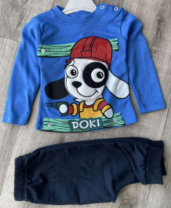 Костюм Crazy Baby «Doki» синий, мальчик 9-12-18 месяцев