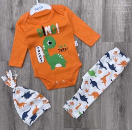 Комплект Poli Foni «Dino» оранжевый, мальчик 3-6 месяцев