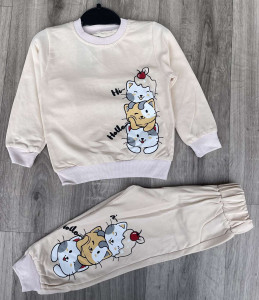 Костюм Lovella «Котики» бежевый, девочка 2-3-4-5 лет