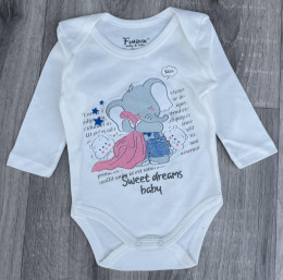 Боді Findik «Слоник» молочний, унісекс 3-6-9-12-18 місяців