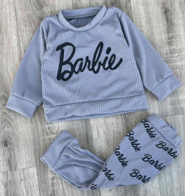 Костюм «Barbie» сірий, дівчинка 9міс-1-2-3 роки