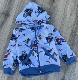 Кофта «Супергерои» голубой, мальчик 1-2-3-4-5 лет