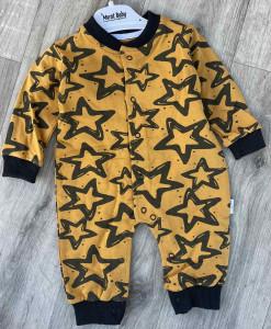 Человечек Murat «Звёздочки» горчичный, мальчик 3-6-9-12 месяцев