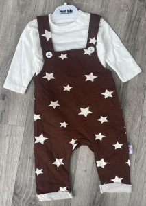 Человечек Murat «Звёздочки» коричневый, мальчик 3-6-9-12 месяцев