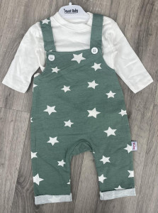 Человечек Murat «Звёздочки» хаки, мальчик 3-6-9-12 месяцев