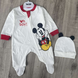 Человечек Murat «Oh boy! Mickey» молочный, мальчик 3-6-9-12 месяцев