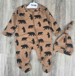 Чоловічок Murat «Ведмедики» коричневий, хлопчик 3-6-9-12 місяців