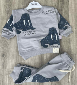 Костюм Murat «Моржики» графитовый, мальчик 9-12-18-24 месяцев