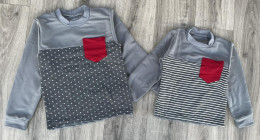 Реглан «Смужка» сірий, хлопчик 3-4-5 років