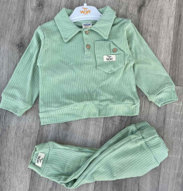 Костюм Wow «Карманчик» мятный, мальчик 9-12-18-24 месяцев