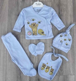 Комплект Findik «Ведмедик» блакитний, хлопчик 3-6 місяців