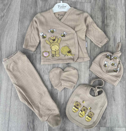 Комплект Findik «Ведмедик» мокко, унісекс 3-6 місяців