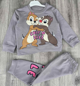 Костюм Murat «Chip&Dale» графитовый, девочка 9-12-18-24 месяцев