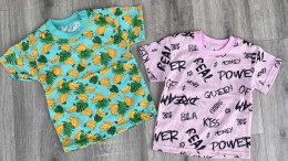 Футболка «Надписи» микс цветов, девочка 1-2-3-4-5 лет