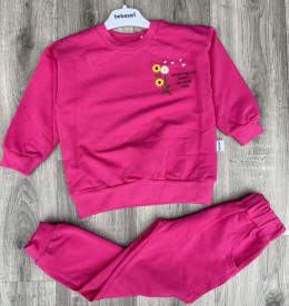 Костюм Bebesen «Квіточки» малиновий, дівчинка 2-3-4-5 років