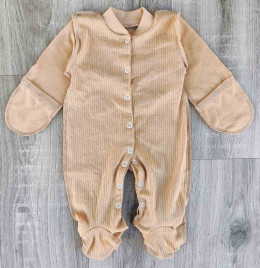 Чоловічок «Однотонний» кемел, унісекс 0-3-6-9 місяців