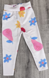 Лосіни Toprak Tekstil «Вишеньки» молочний, дівчинка 2-4-6-8-10 років