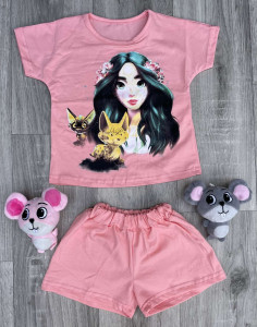 Спальный комплект «Mavka» ярко-персиковый, девочка 2-3-4-5-6 лет