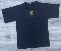 Футболка «Герб» чёрный, мальчик 7-8-9-10 лет