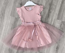 Сукня Miss Lily «Квіточки» пудра, 2-3-4-5 років