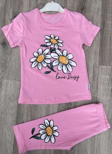 Костюм Ravza «Ромашки» розовый, девочка 3-4-5-6 лет
