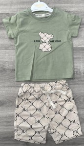 Костюм Partner «Мишка» оливковый, мальчик 9-12-18-24 месяцев