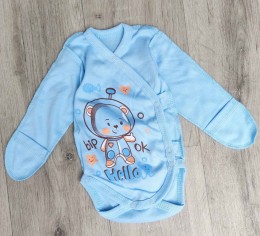 Боді "Hello" блакитний, хлопчик 0-3 місяців