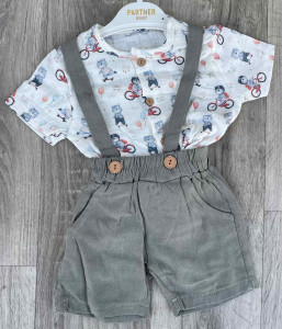 Костюм Partner «Животные» хаки, мальчик 9-12-18-24 месяцев