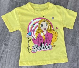 Футболка «Barbie» жёлтый, девочка 1-2-3-4-5 лет