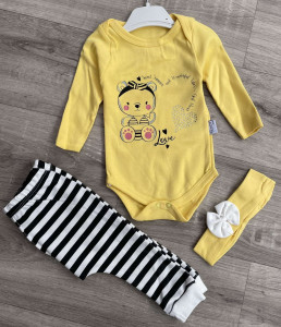 Комплект Teddy «Love» жёлтый, девочка 3-6-9-12 месяцев