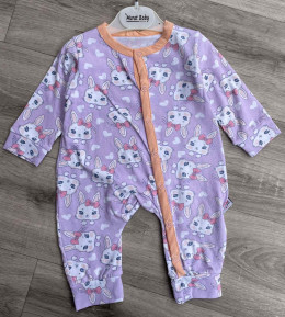 Чоловічок Murat Baby «Зайчики» бузковий, дівчинка 3-6-9-12 місяців