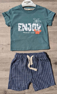Костюм Partner «Enjoy» темно-зелений, хлопчик 9-12-18-24 місяців