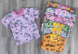 Футболка «Малюнки» мікс кольорів, дівчинка 1-2-3-4-5 років