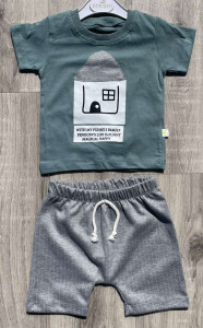 Костюм Bobisko "Будиночок" зелений, хлопчик 9-12-18-24 місяців