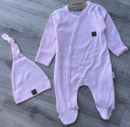 Чоловічок Maibella "Рубчик" рожевий, дівчинка 0-3-6-9 місяців