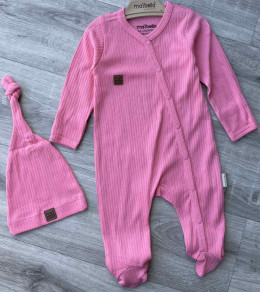 Чоловічок Maibella "Рубчик" малиновий, дівчинка 0-3-6-9 місяців