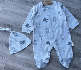 Чоловічок Maibella "Тваринки" сірий, хлопчик 0-3-6-9 місяців