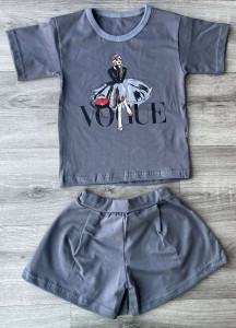 Костюм "Vogue" графітовий, дівчинка 2-3-4-5 років