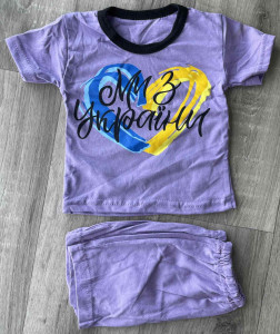 Костюм «Ми з України» бузковий, дівчинка 6-9-12-24 місяців