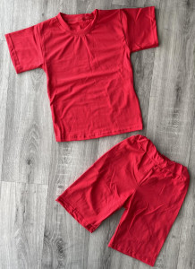 Костюм «Однотонний» червоний, дівчинка 5-6-7-8 років