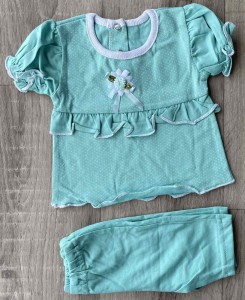 Костюм «Квіточка» бірюзовий, дівчинка 3-6 місяців