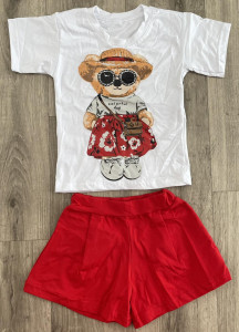 Костюм «Ведмедик» червоний, дівчинка 2-3-4-5-6 років