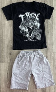 Костюм «T-REX» чёрный, мальчик 5-6-7-8 лет