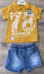 Костюм Partner «78» жёлтый, мальчик 9-12-18-24 месяцев
