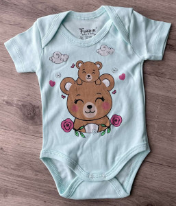 Боді Findik «Ведмедики» бірюзовий, дівчинка 3-6-9-12-18 місяців