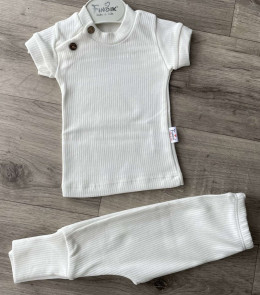 Костюм Findik «Пуговки» молочный, мальчик 3-6-9-12 месяцев