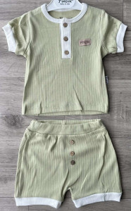 Костюм Findik «Пуговки» оливковый, мальчик 6-9-12-18 месяцев