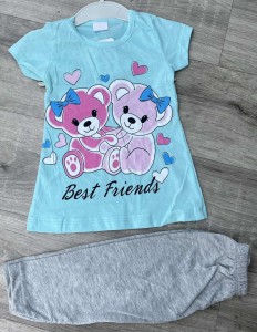 Костюм Spoons «Best friends» бирюзовый, девочка 3-4-5-6 лет