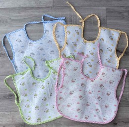 Слюнявчик "Медвежата", микс цветов 27*30, мальчик+девочка